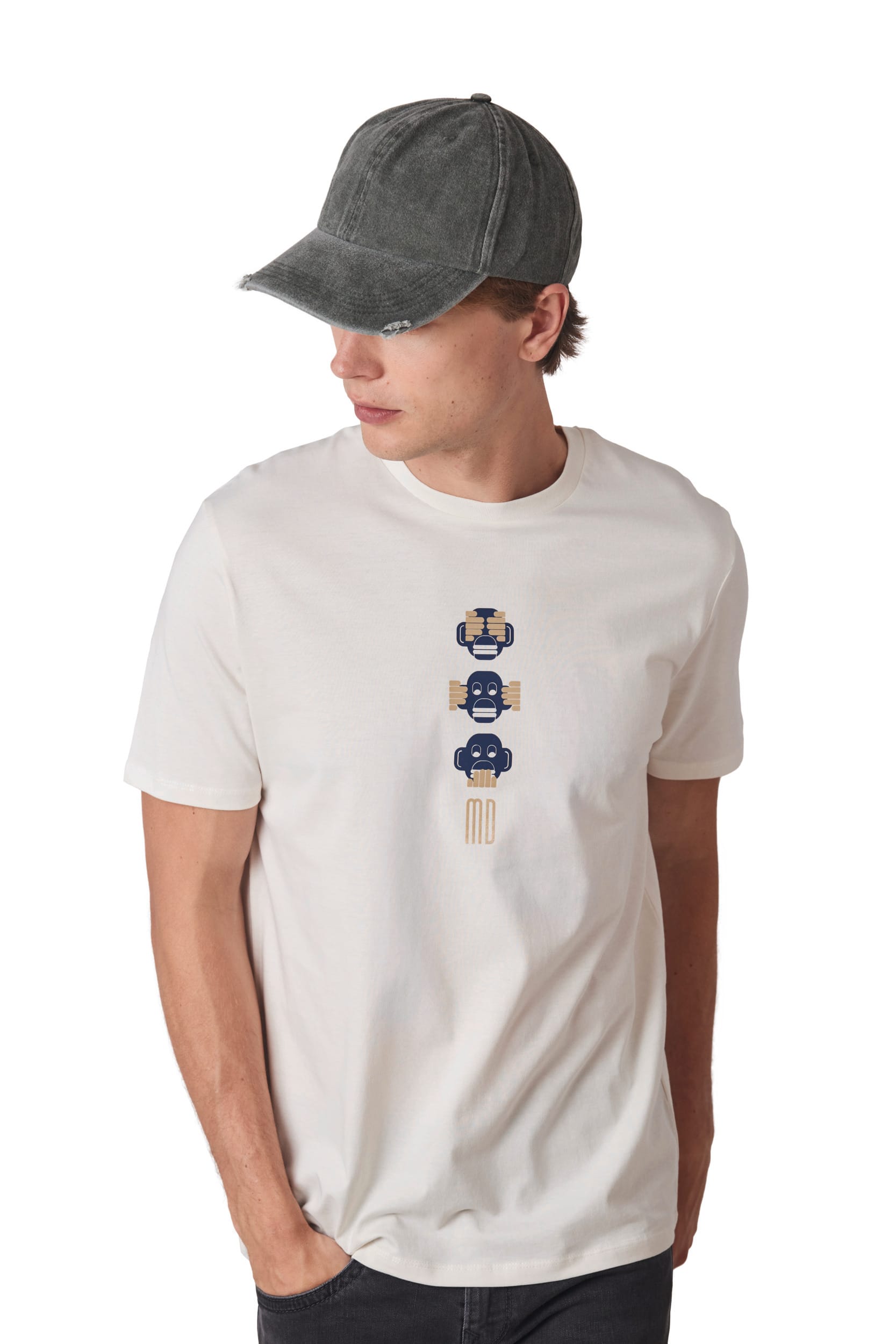 Casquette vintage effet déchiré - 6 panneaux