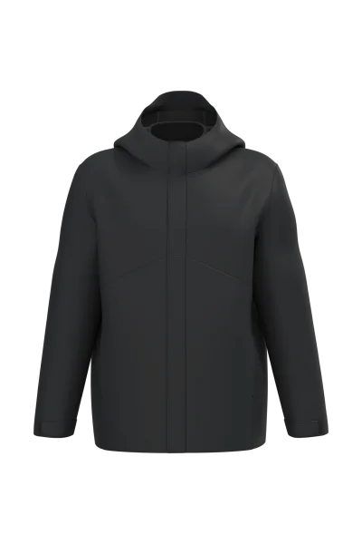 Parka 3-en-1 imperméable à capuche bicolore unisexe
