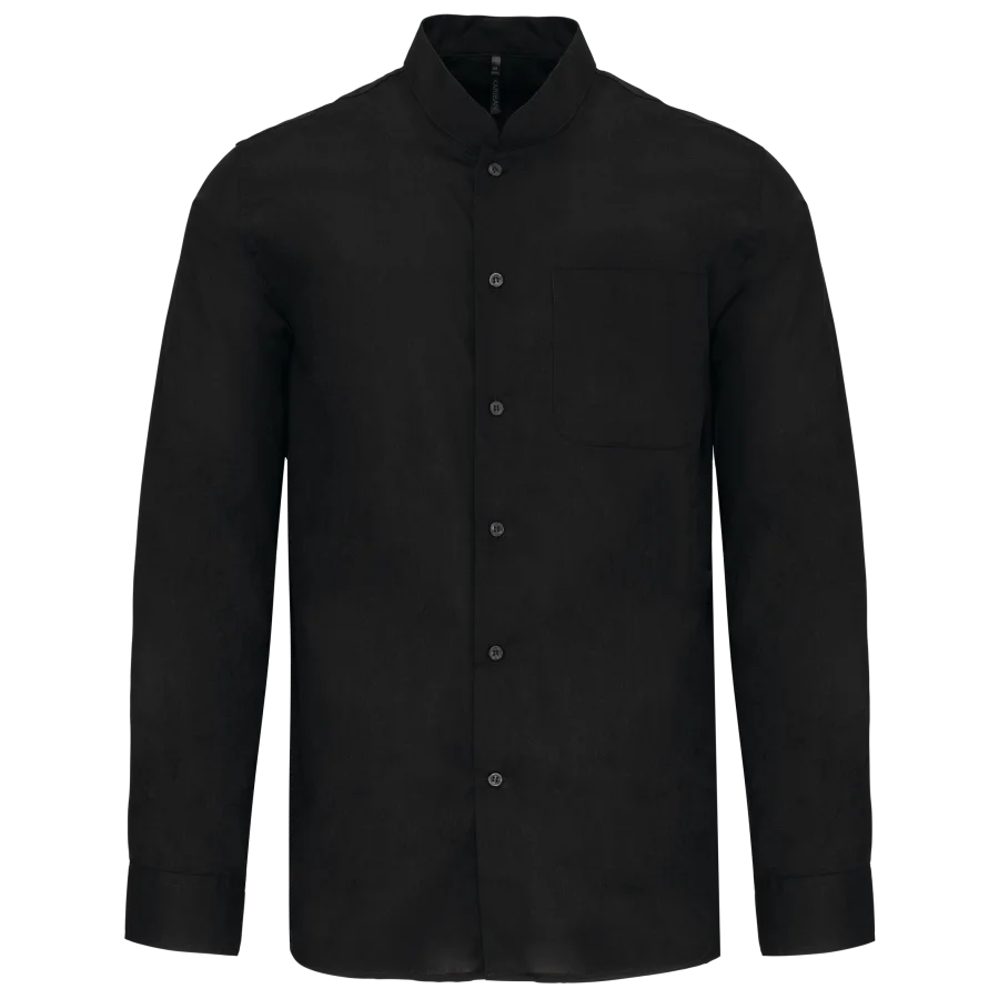 Chemise col mao manches longues