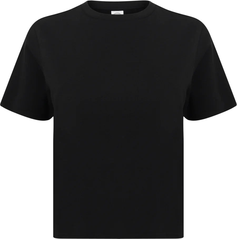 T-shirt court coupe carrée femme coloris Black