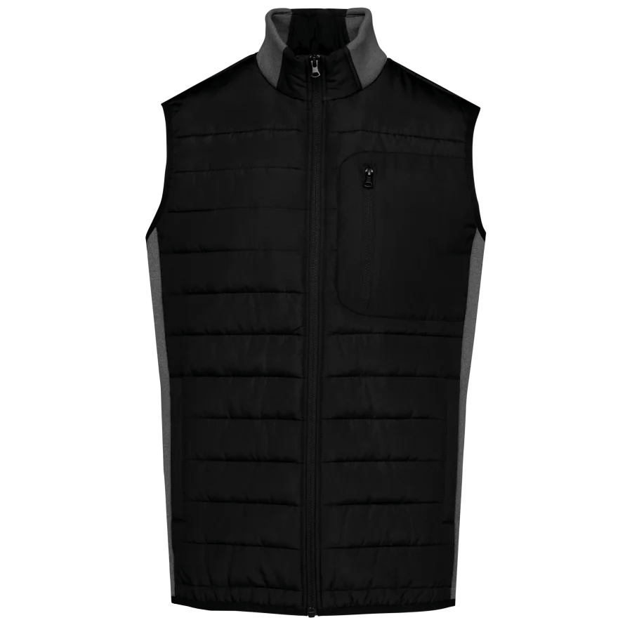 Bodywarmer bi-matière homme