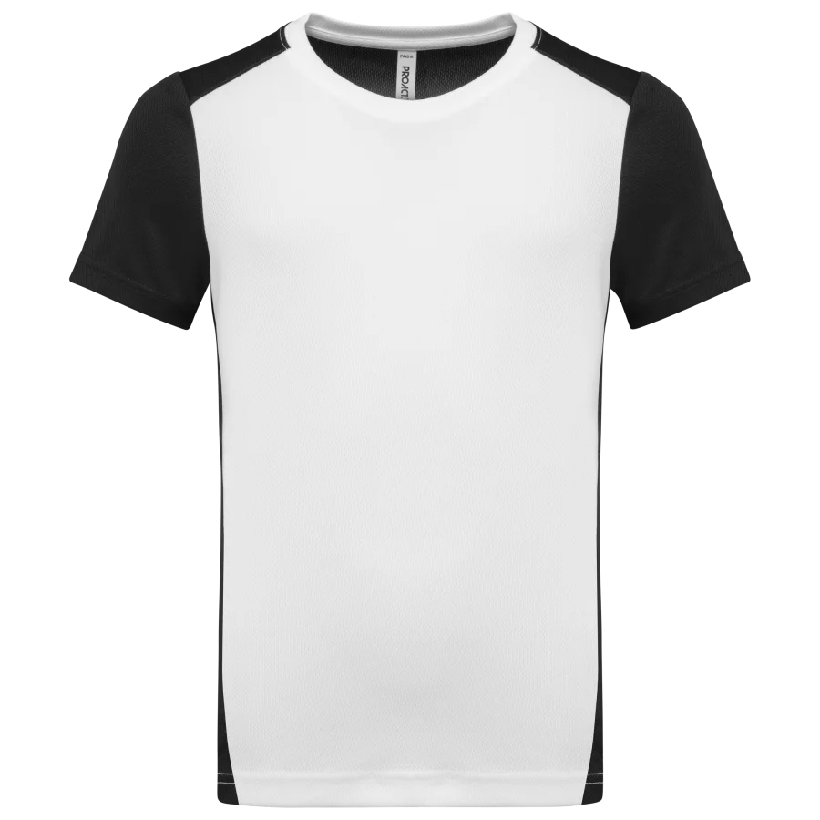 T-shirt de sport écoresponsable bicolore enfant