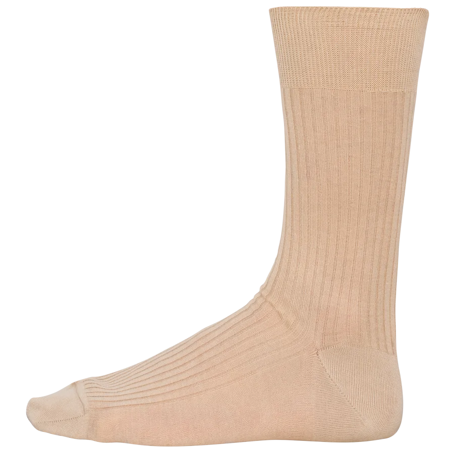 Chaussettes coton rib 4x2 fil d'Écosse homme