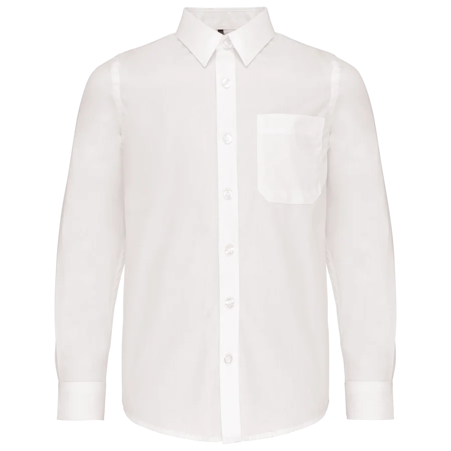 Chemise popeline manches longues enfant
