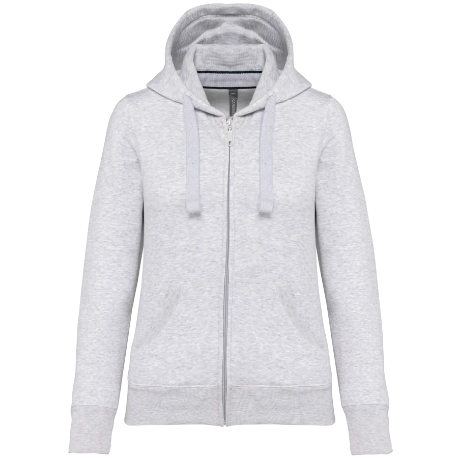 Sweat-shirt zippé capuche femme