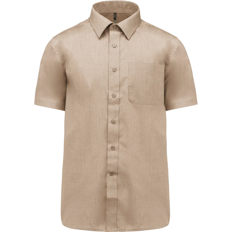 Chemise popeline polycoton manches courtes entretien facile homme