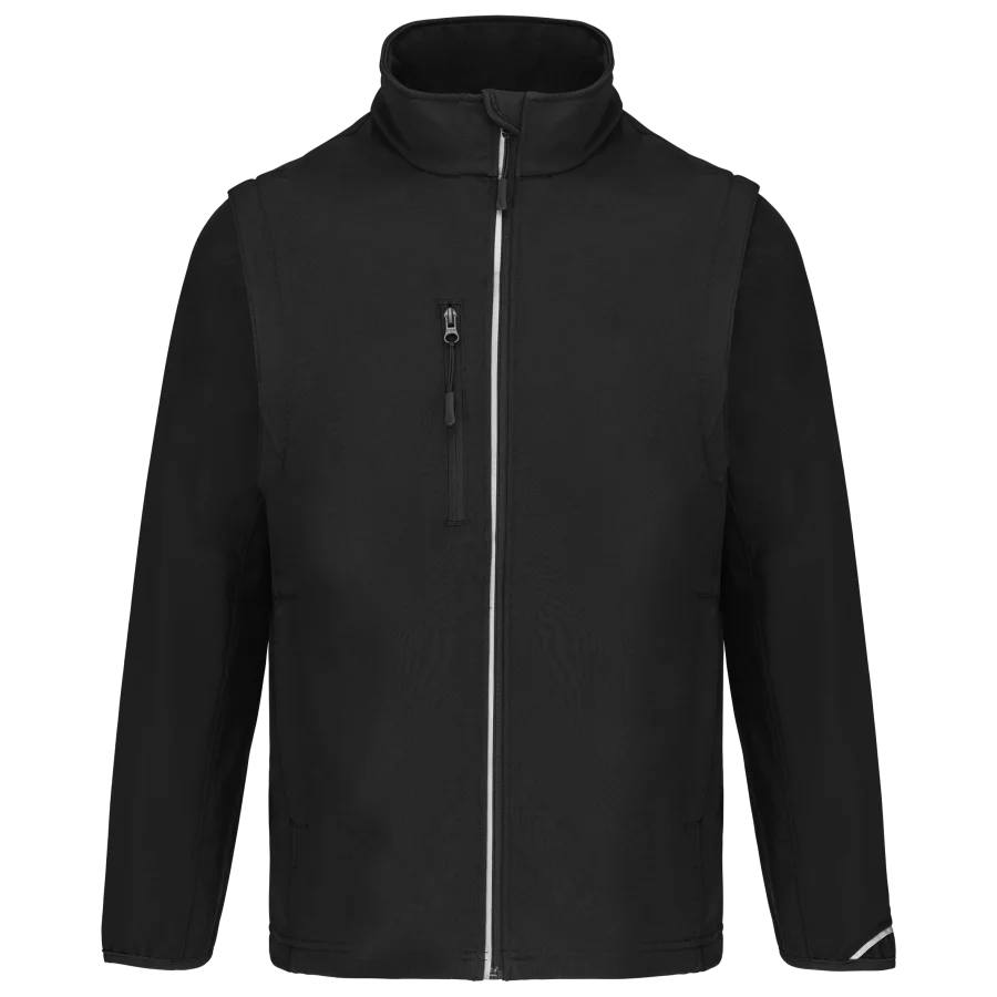 Veste softshell sport manches amovibles unisexe