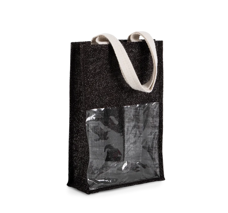 Sac porte-bouteilles en jute
