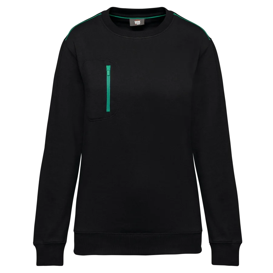 Sweat-shirt Day To Day zip poche contrastée unisexe