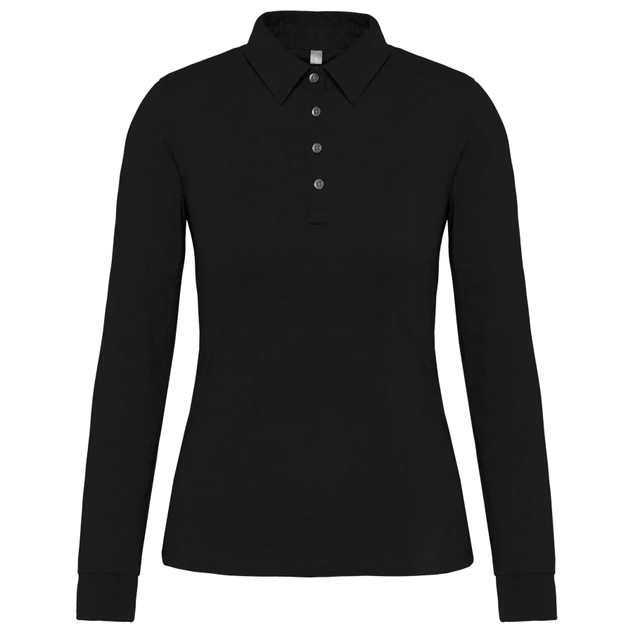Polo jersey manches longues femme