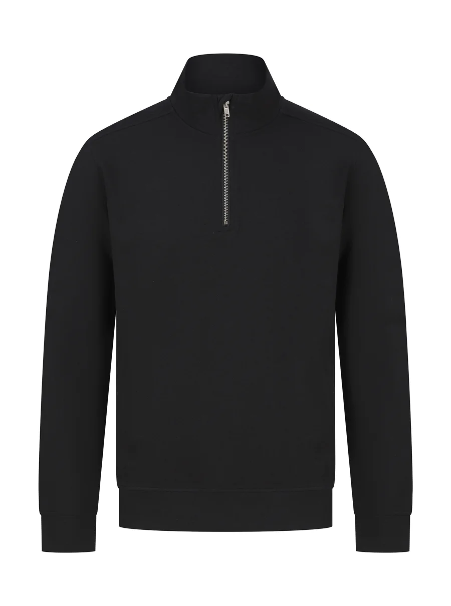 Sweat-shirt col zippé unisexe