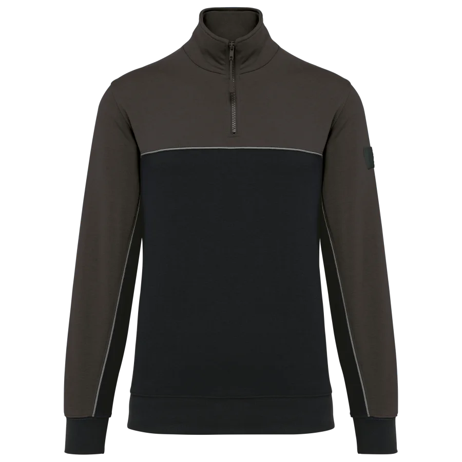 Sweat-shirt écoresponsable col zippé unisexe