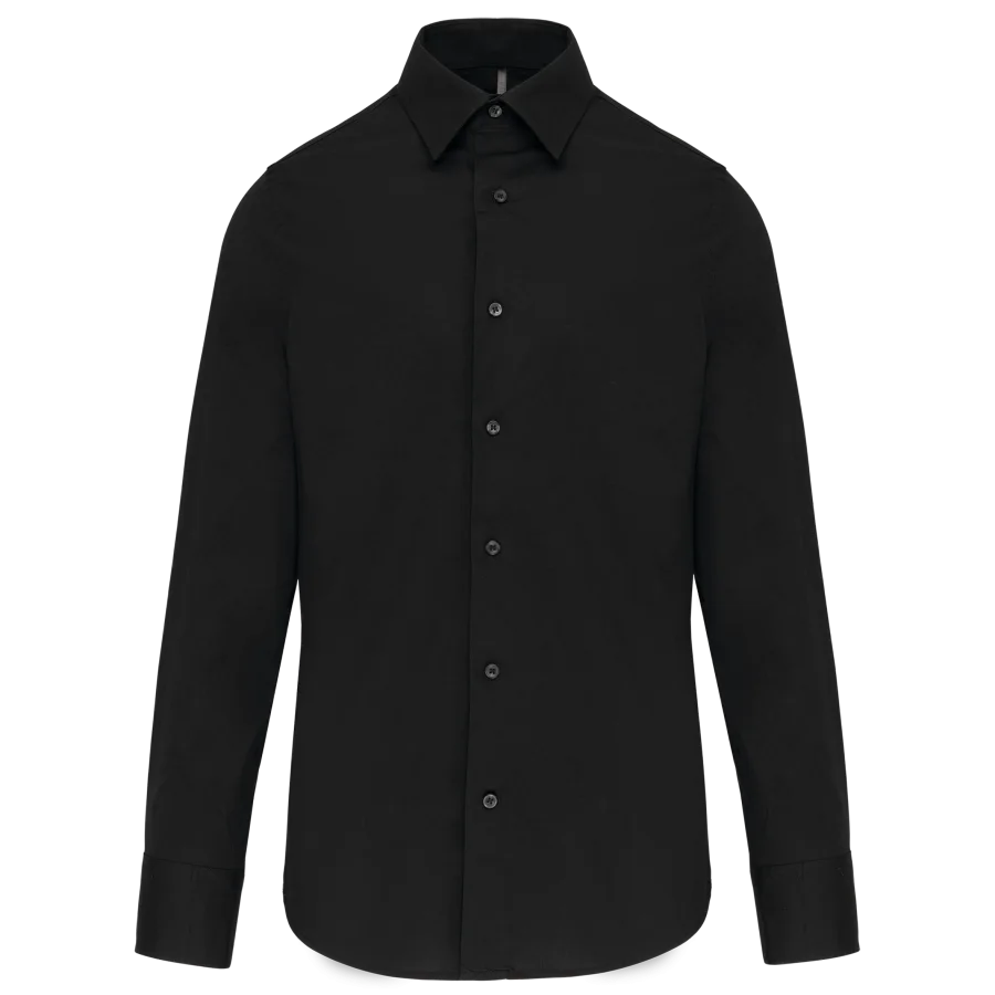 Chemise coton / élasthanne manches longues homme