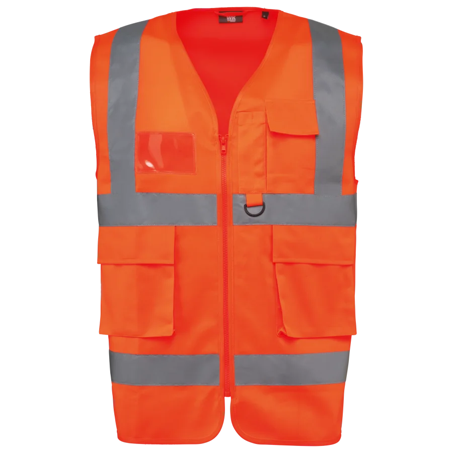 Gilet de sécurité haute visibilité recyclé avec zip unisexe