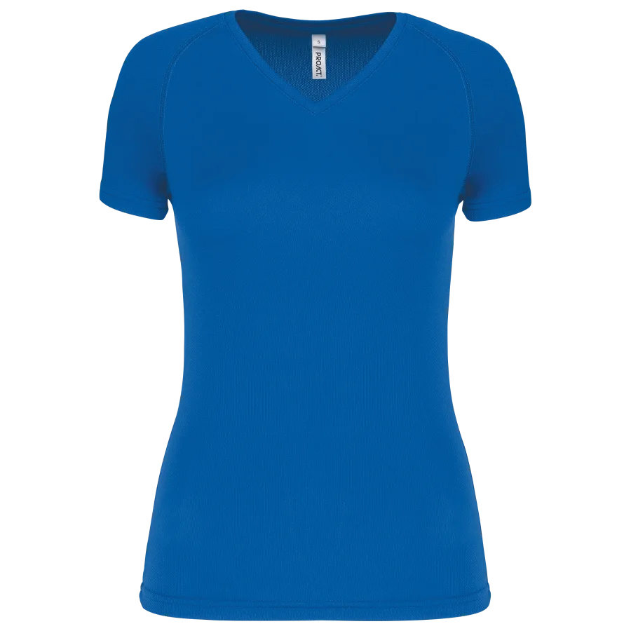 T-shirt de sport manches courtes col v femme