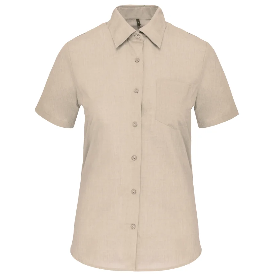 Chemise popeline polycoton manches courtes entretien facile femme