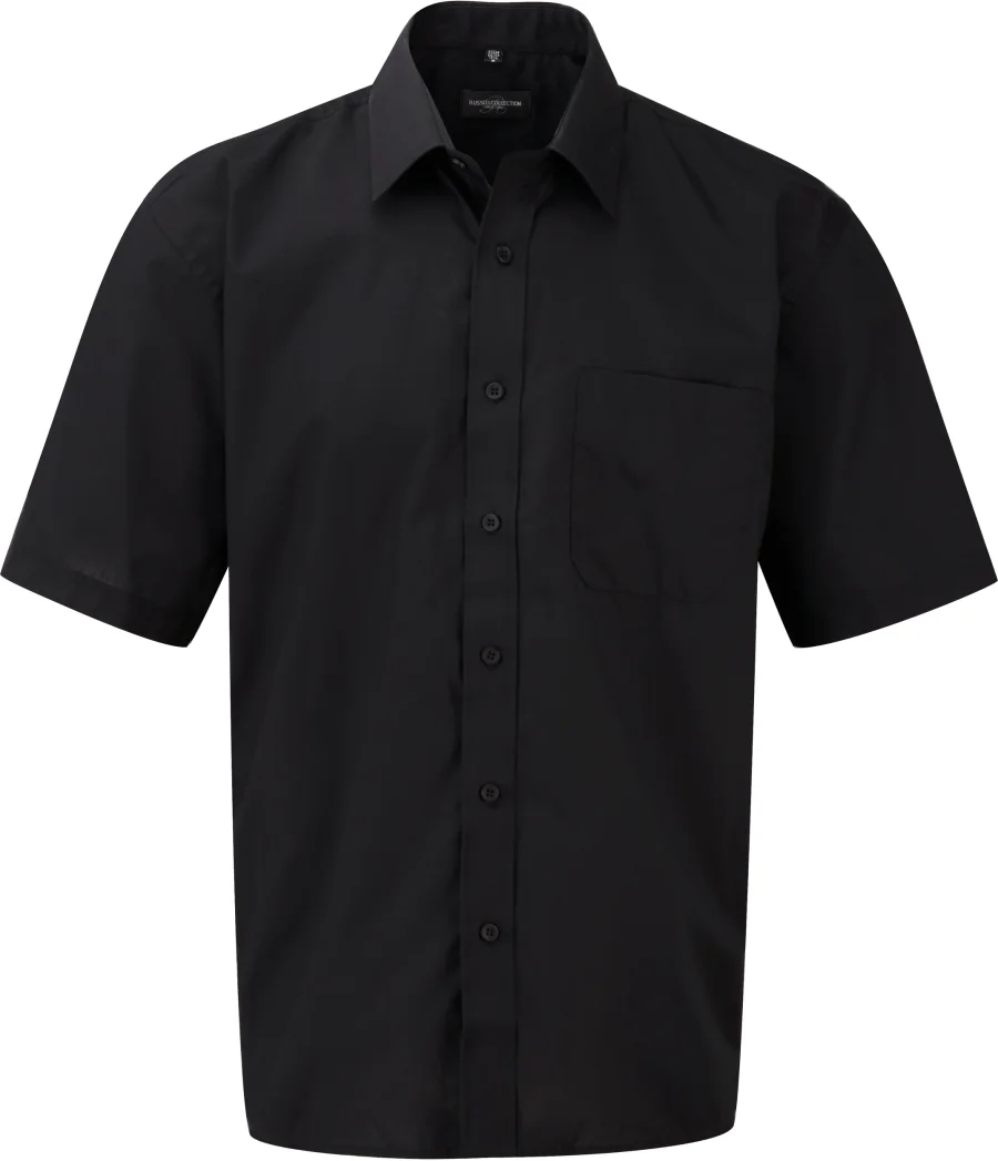 Chemise homme popeline polycoton manches courtes