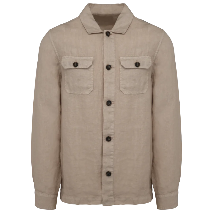 Surchemise délavée en lin homme