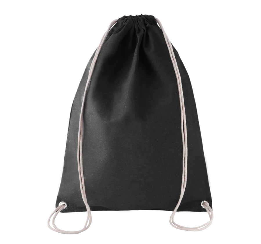 Sac à dos en coton avec cordelettes