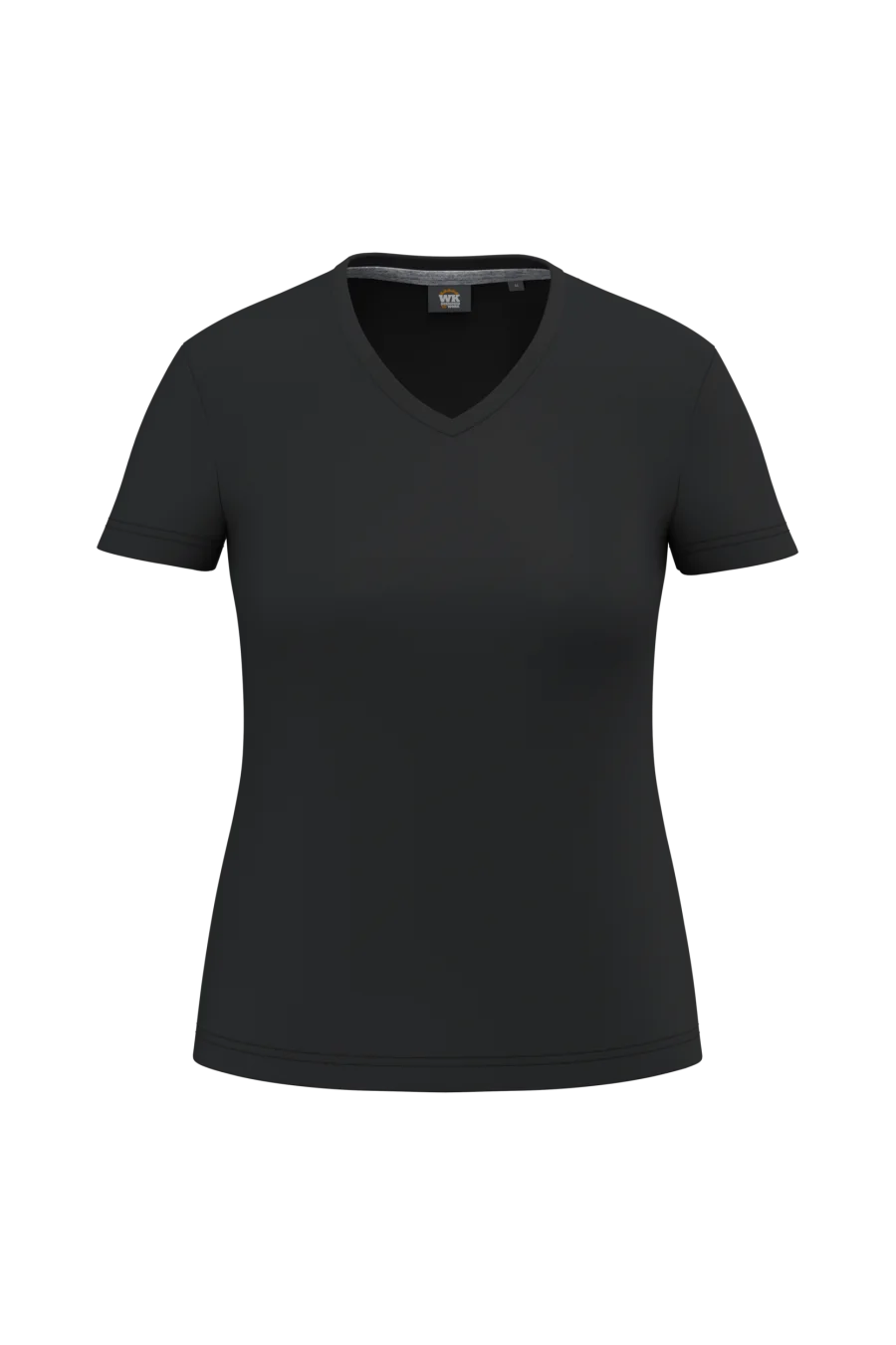T-shirt écoresponsable col V antibactérien femme coloris Black