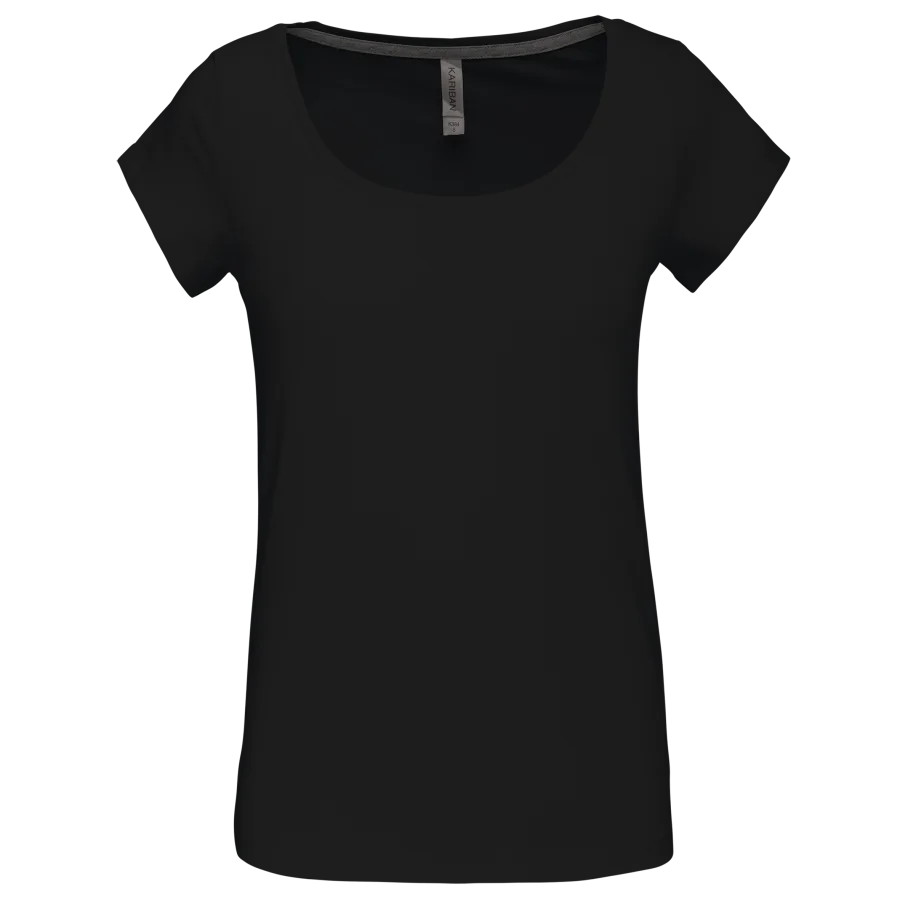 T-shirt col bateau manches courtes femme