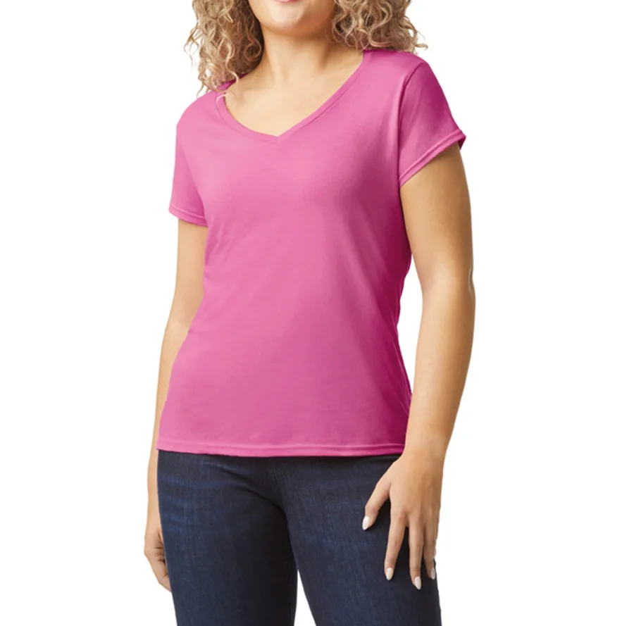 T-shirt femme col v Softstyle