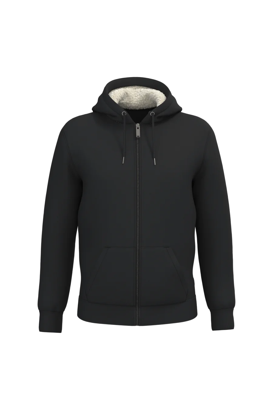 Sweat-shirt écoresponsable zippé doublé en sherpa unisexe