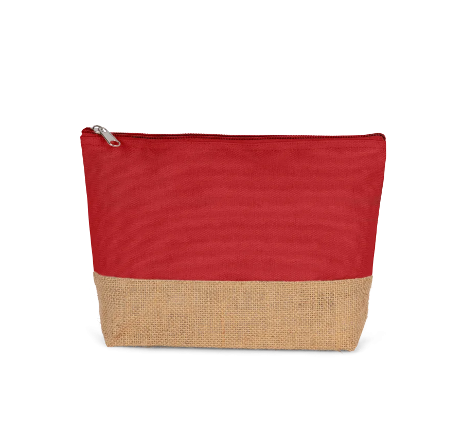 Pochette en toiles de coton et jute