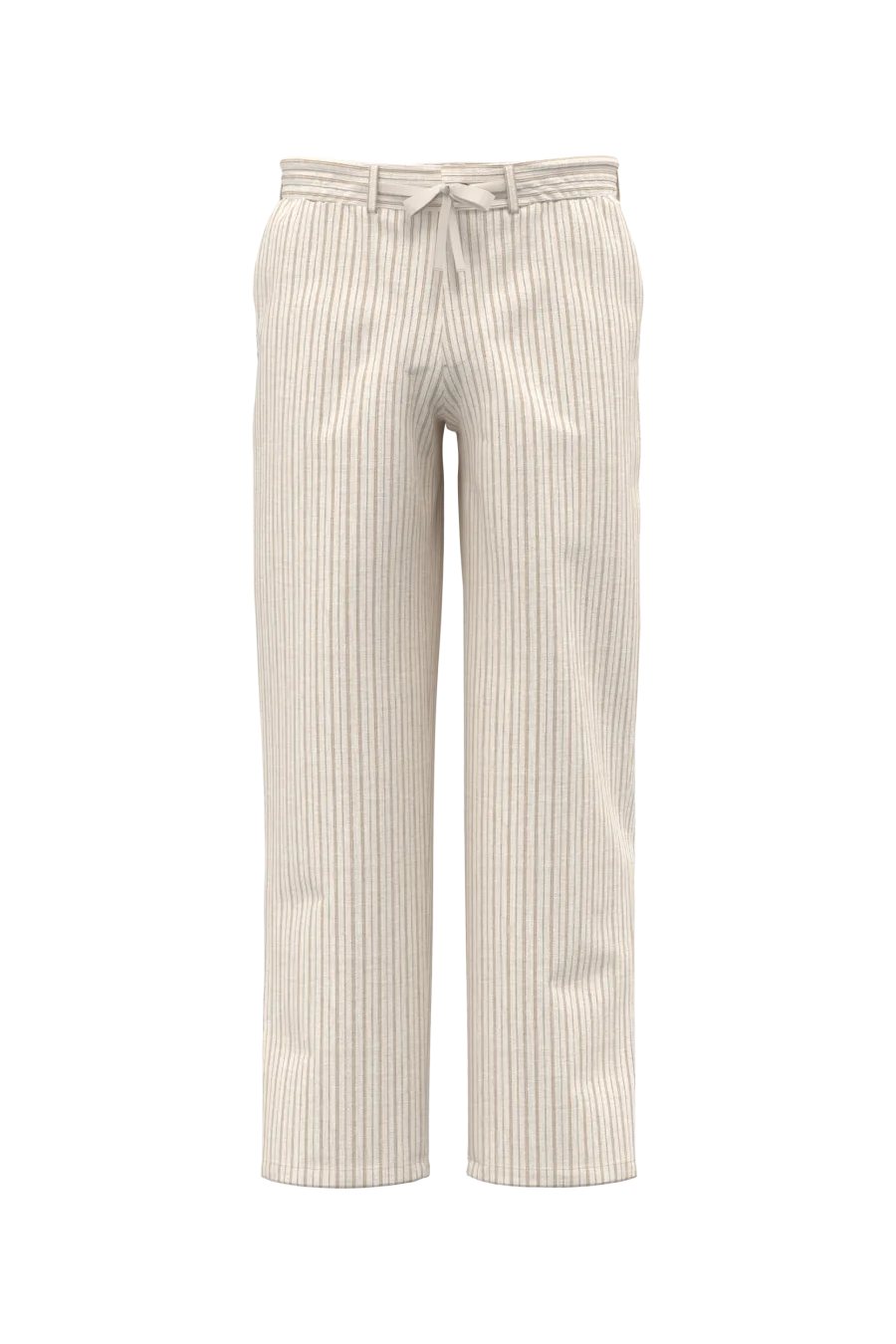 Pantalon rayé en lin homme