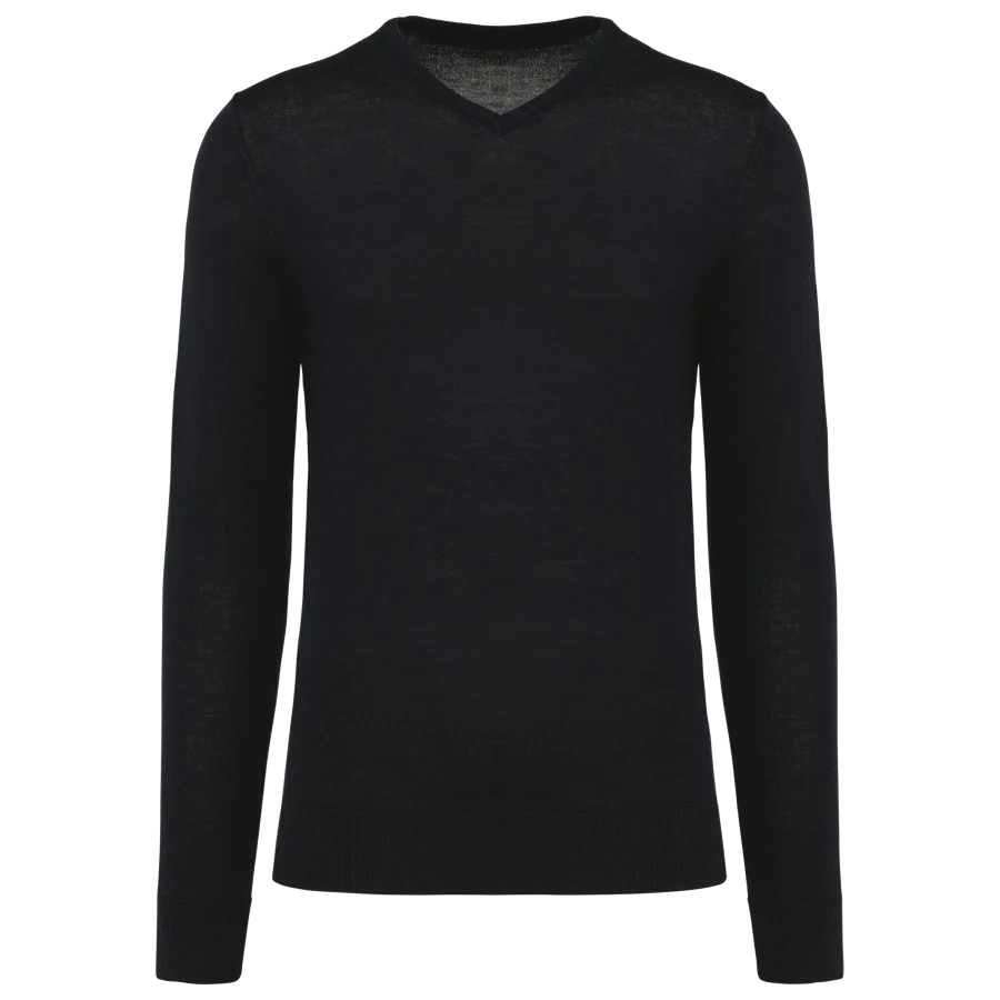 Pull Mérinos col V homme