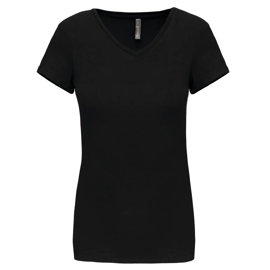 T-shirt col V manches courtes femme
