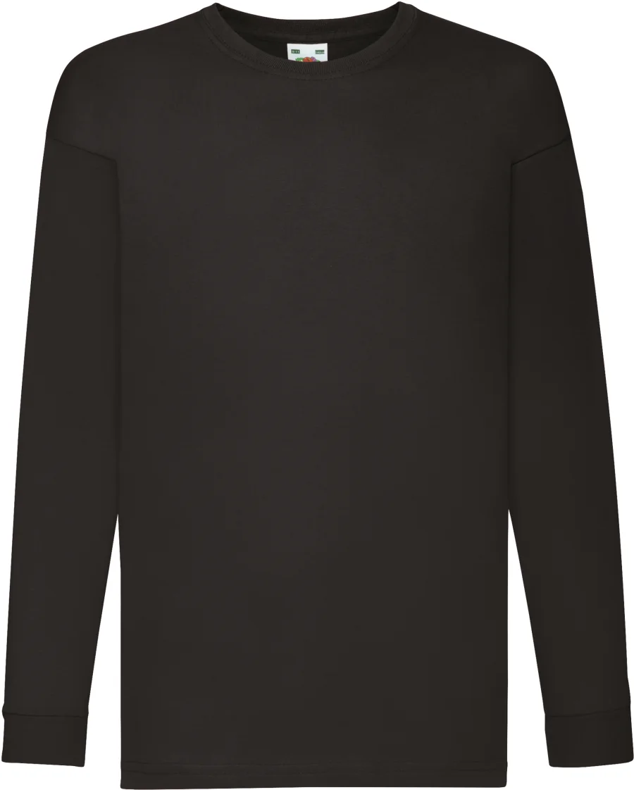 T-shirt enfant manches longues Valueweight (61-007-0) coloris Black
