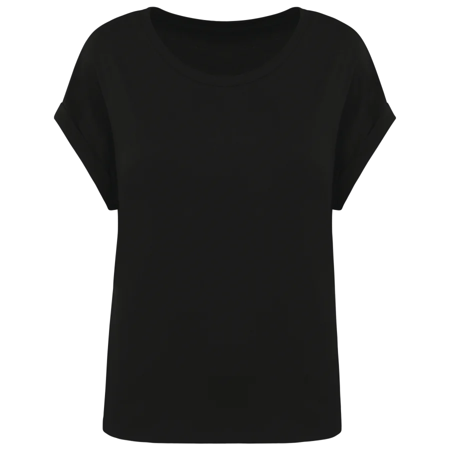 T-shirt écoresponsable manches à revers femme