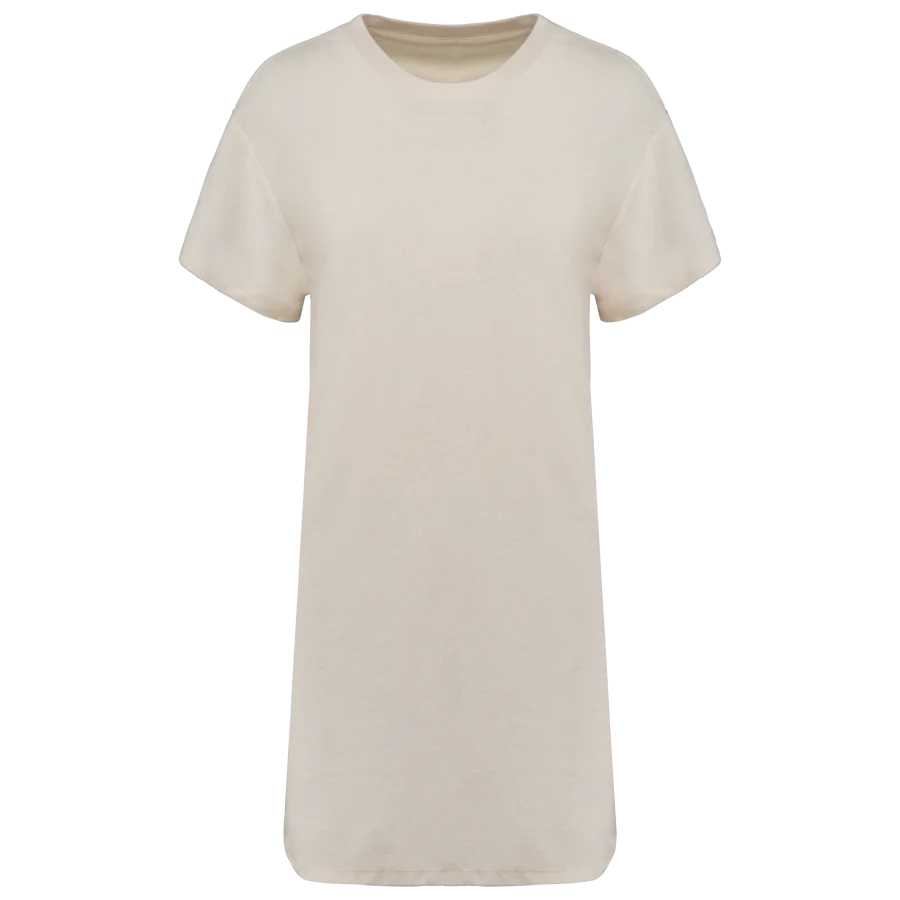 Robe t-shirt écoresponsable en éponge à épaules tombantes femme