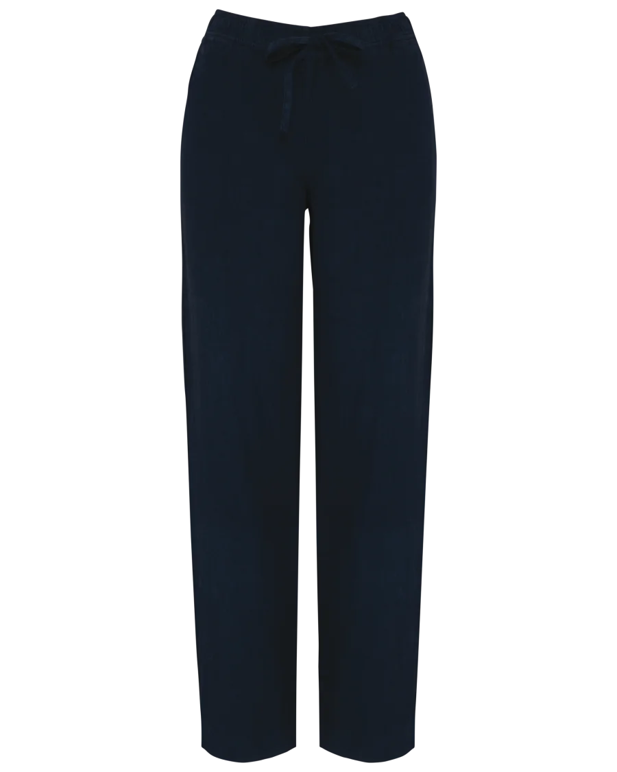 Pantalon délavé en lin femme
