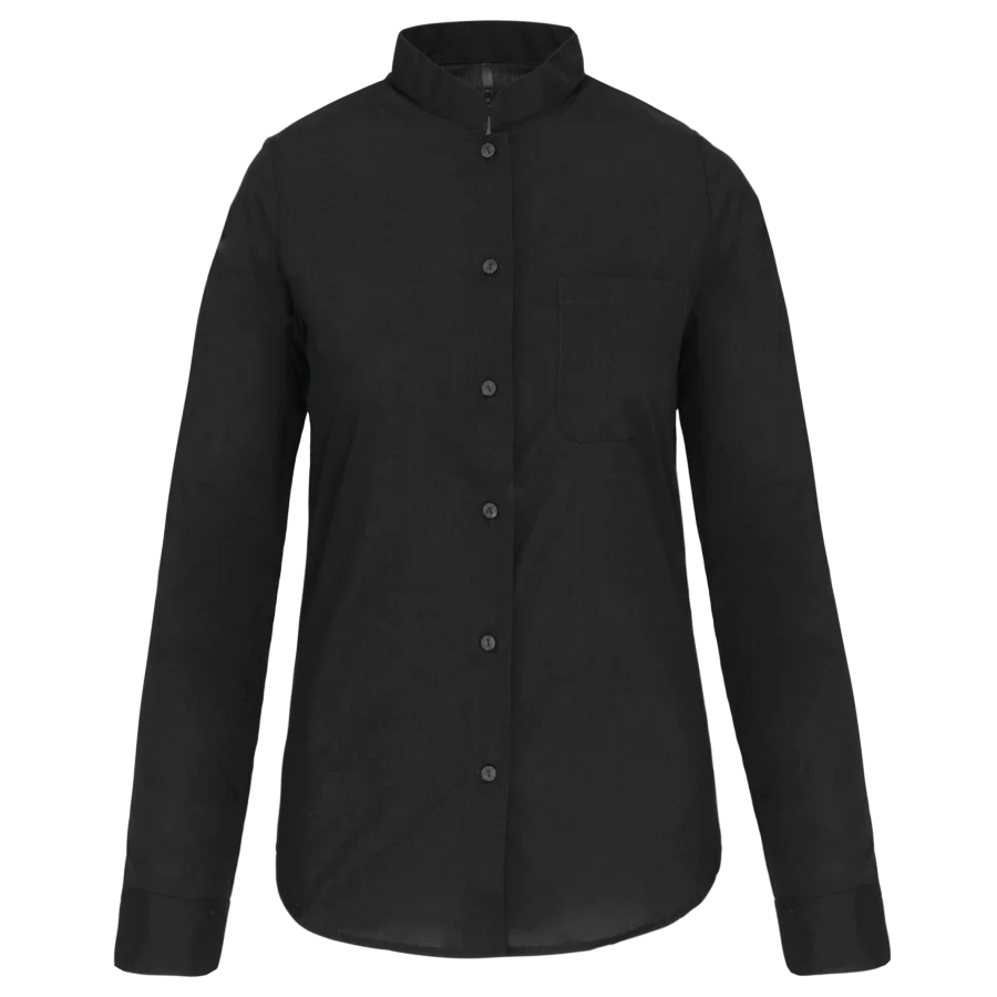 Chemise col mao manches longues femme
