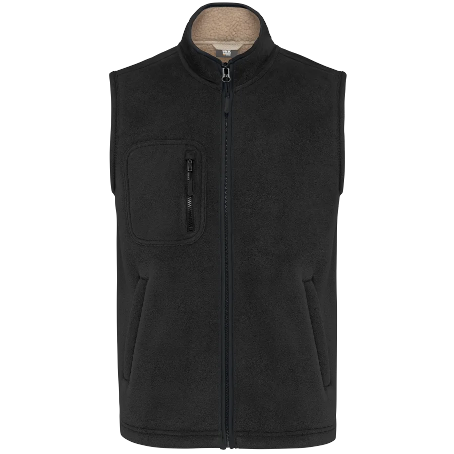 Bodywarmer polaire avec intérieur sherpa unisexe