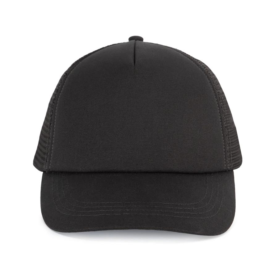 Casquette trucker 5 panneaux en coton canvas - K-up Gold Label coloris Black