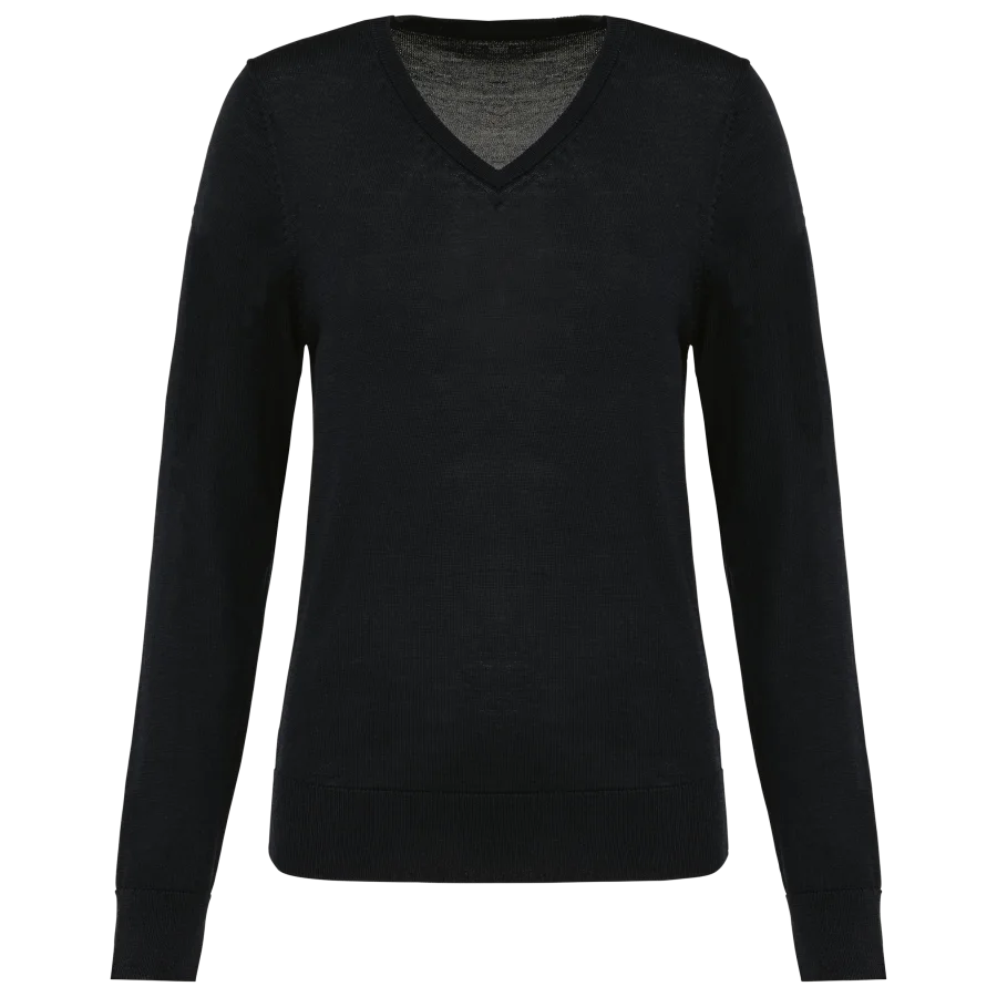 Pull Mérinos col V femme