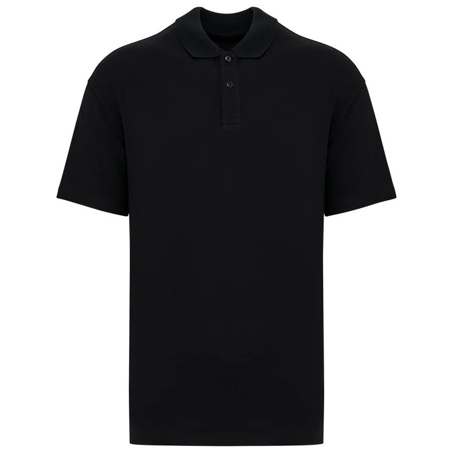 Polo écoresponsable maille piquée à épaules tombantes homme coloris Black