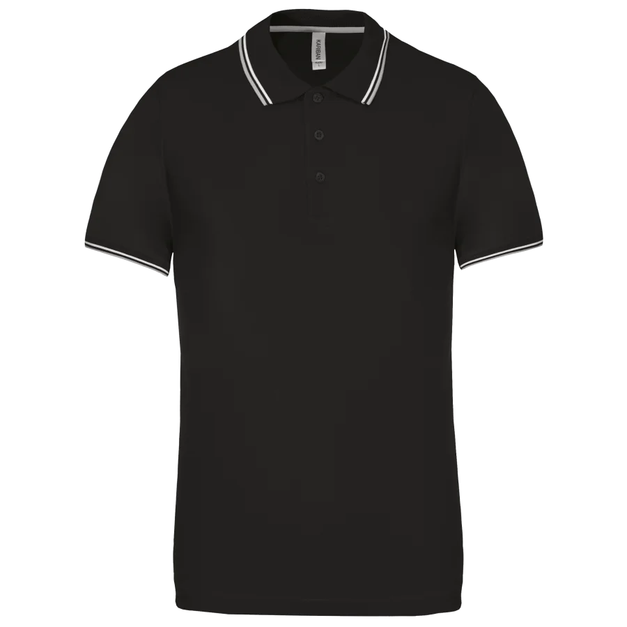 Polo maille piquée manches courtes homme
