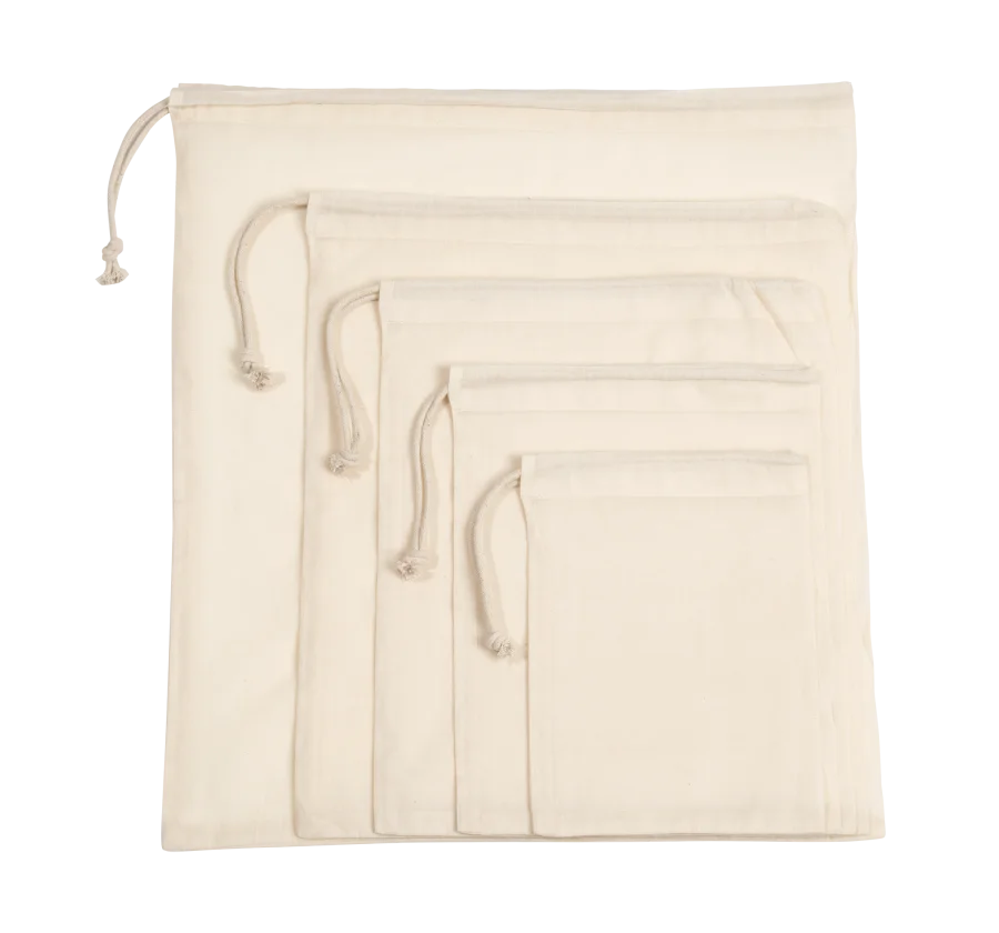 Sac à cordon coulissant en coton biologique