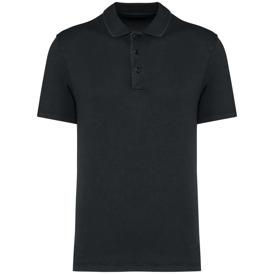 Polo écoresponsable délavé en jersey homme