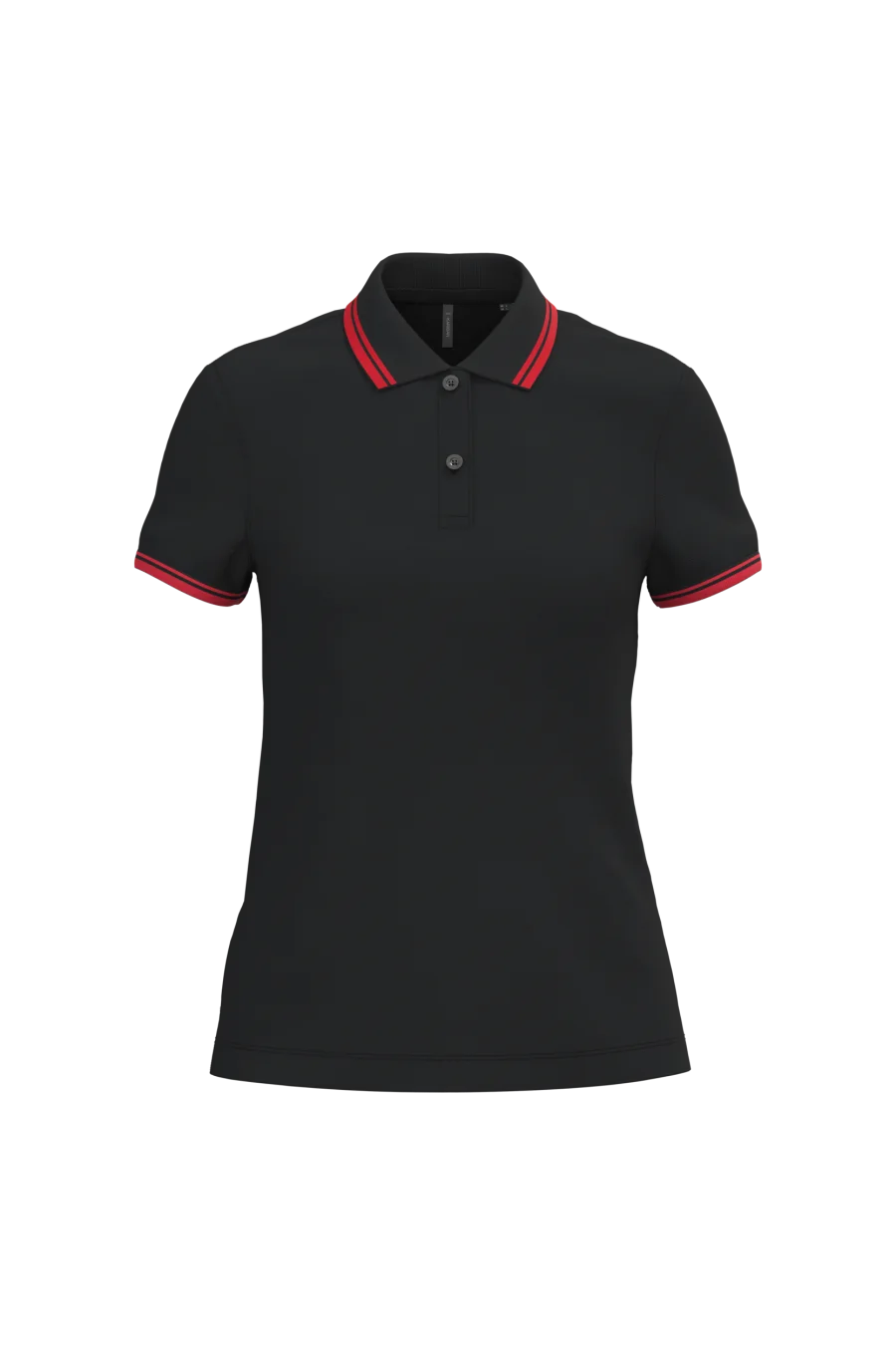 Polo femme manches courtes à liserés contrastés