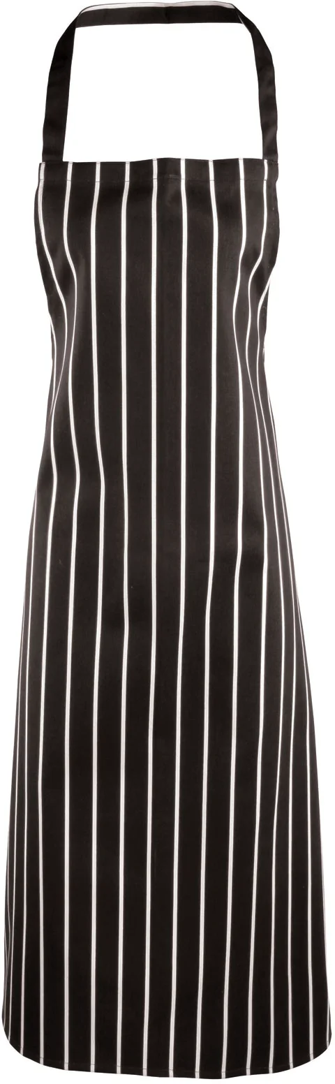Tablier à bavette rayé
