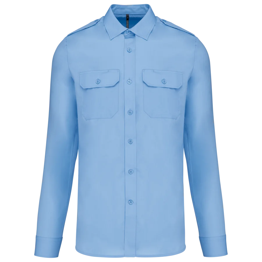 Chemise pilote manches longues homme