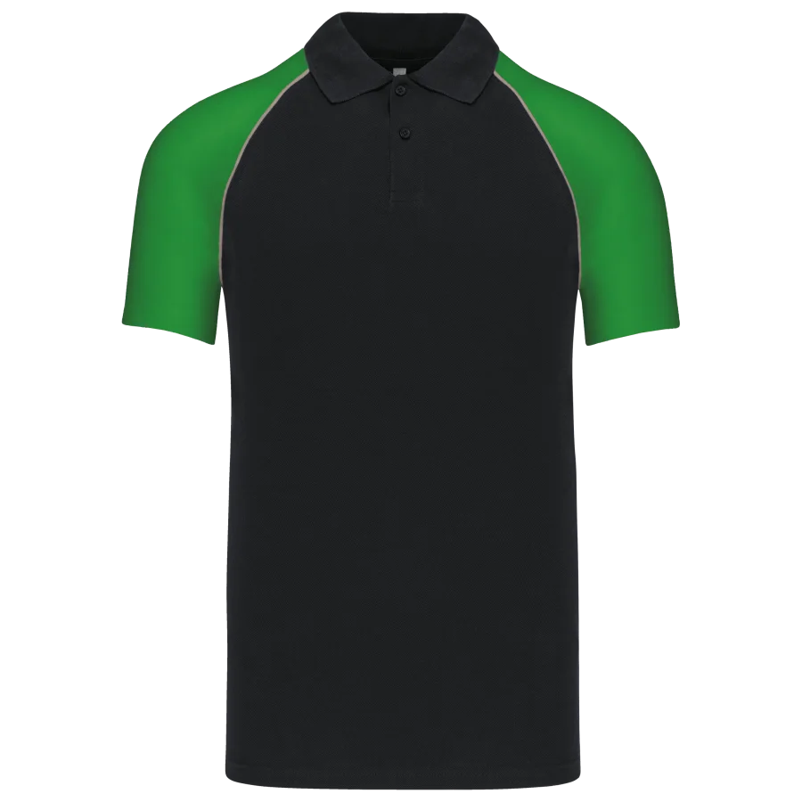 Polo baseball manches courtes