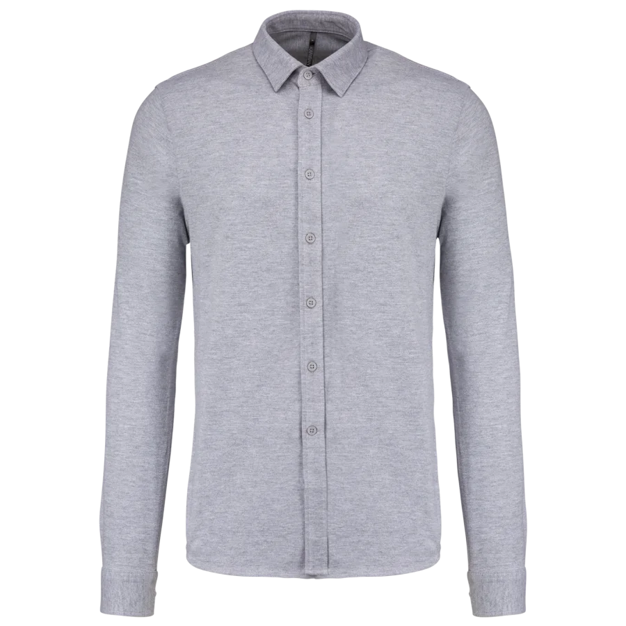 Chemise maille piquée manches longues
