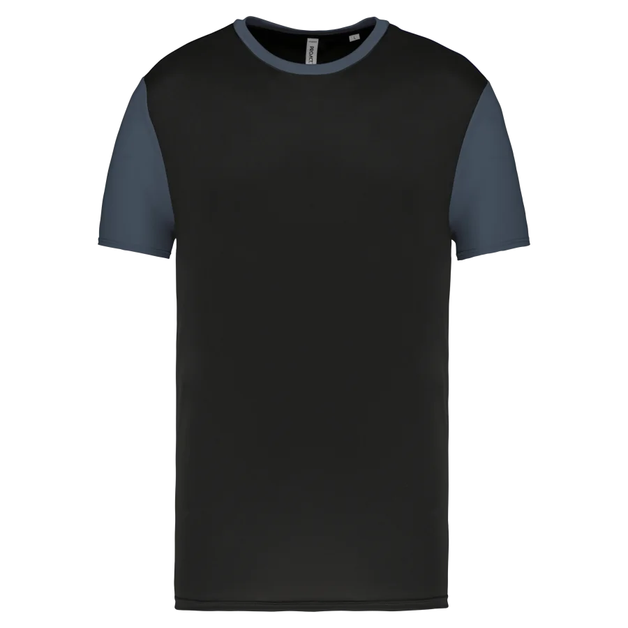 Maillot multisport manches courtes bicolore unisexe