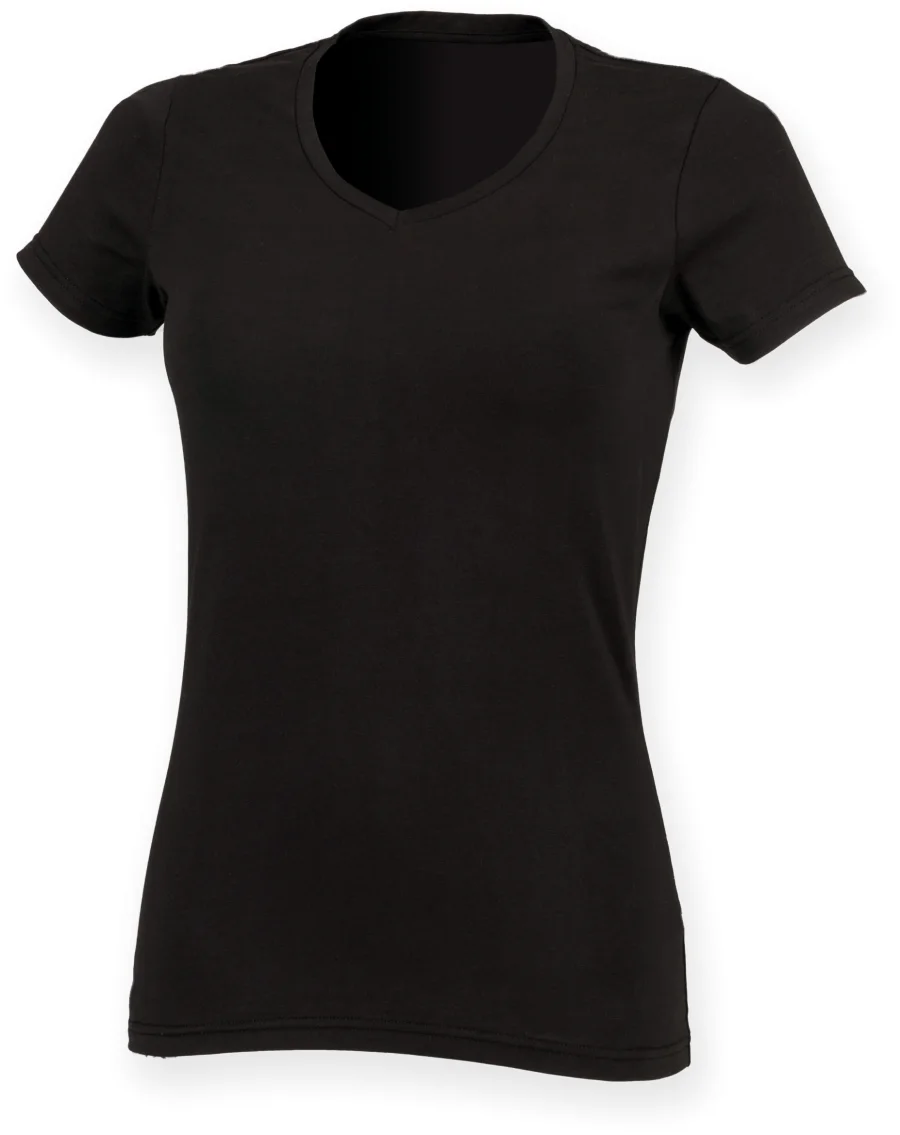 T-shirt femme col v Feel Good